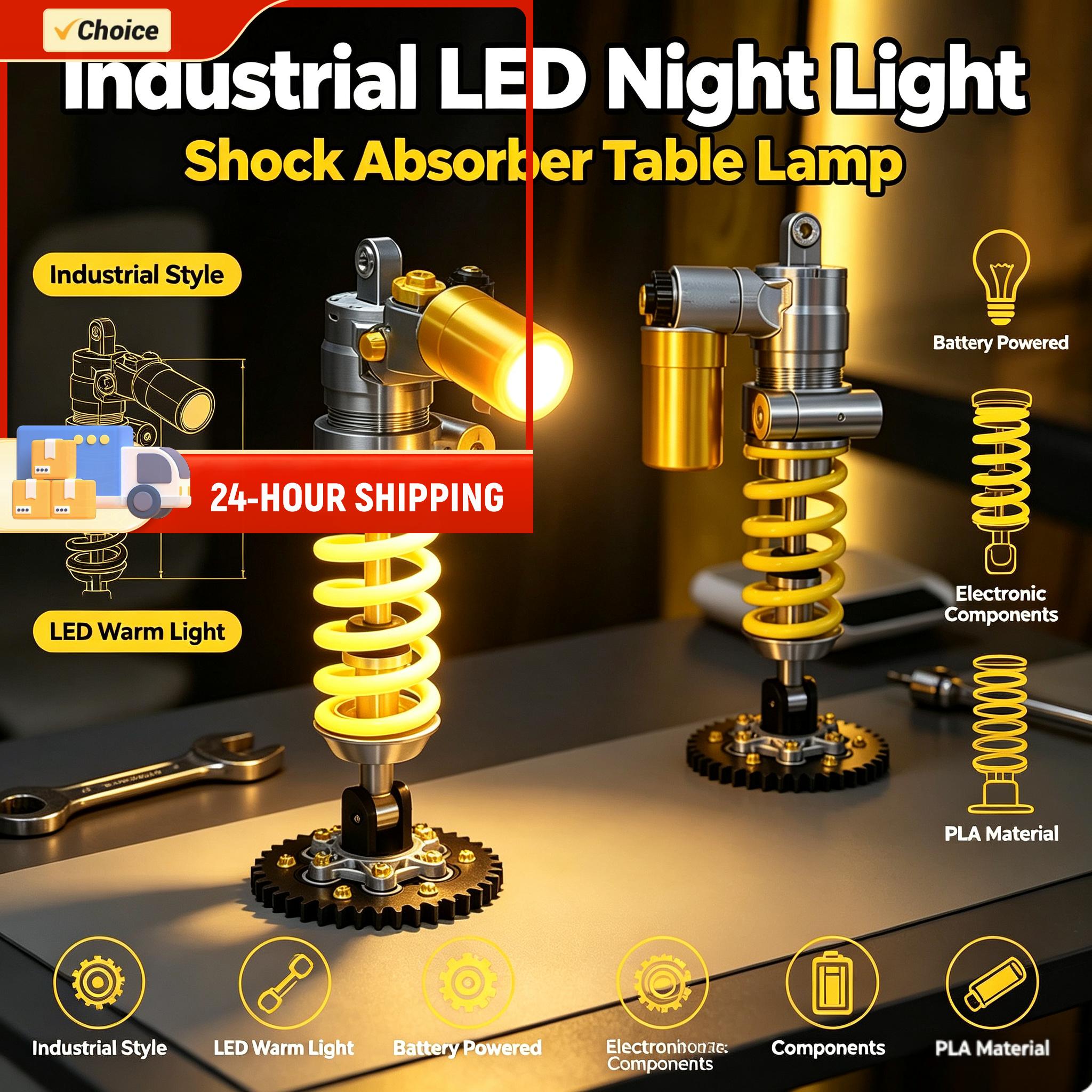 Accessories For Your Gaming Room - Endüstriyel Tarz LED Gece Lambası Dekoratif