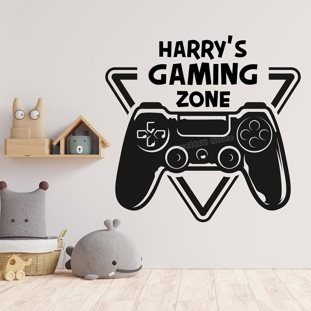 Gaming Accessories For Room - Özel adı oyun bölge duvar çıkartması