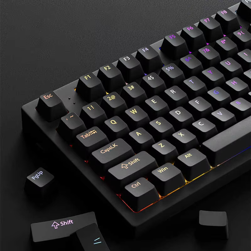 Gaming Accessories Aesthetic - 130+ Tuşlu Siyah Özel Çift Katmanlı
