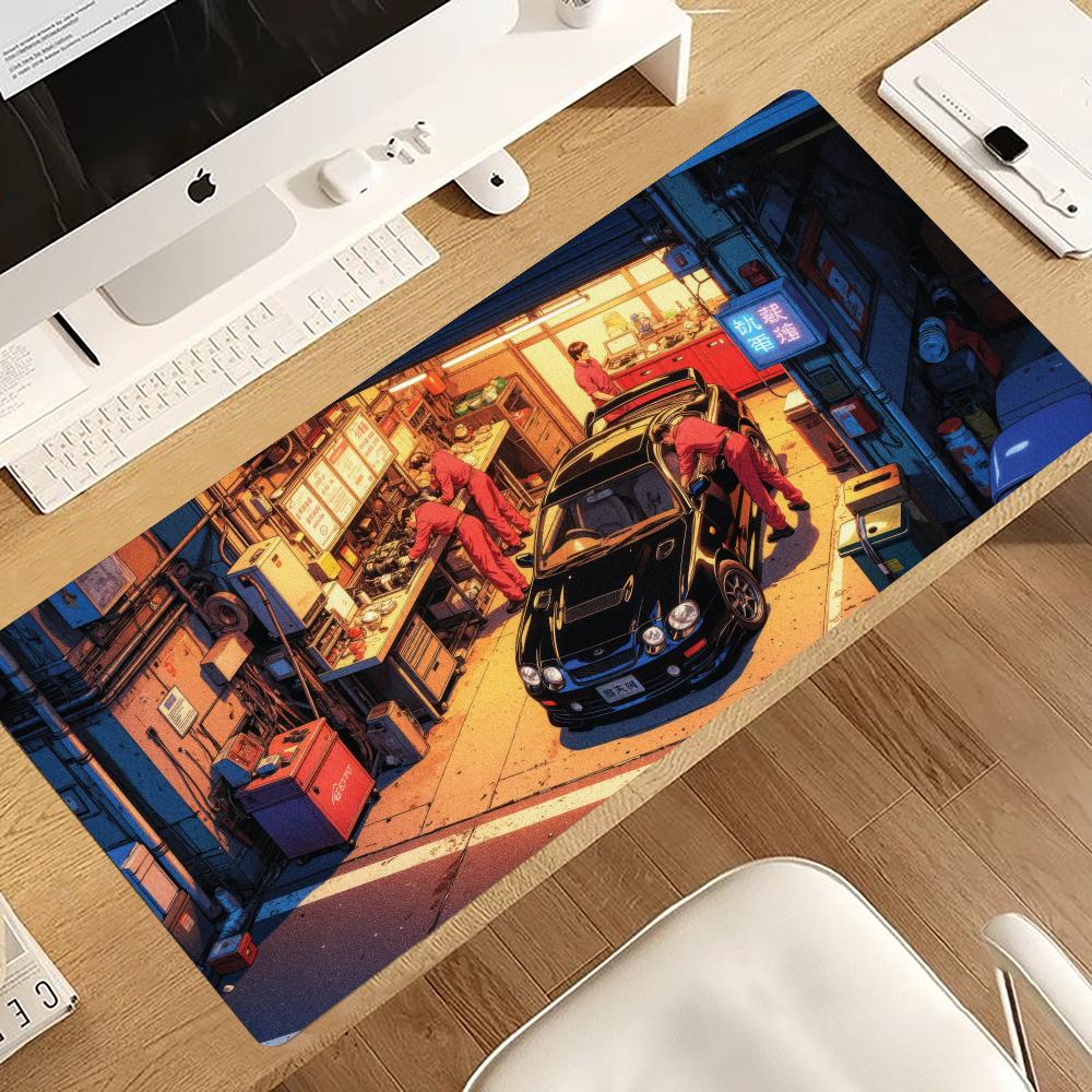 Gaming Accessories Shop - Retro Tamir Atölyesi Yarış Arabası Mousepad