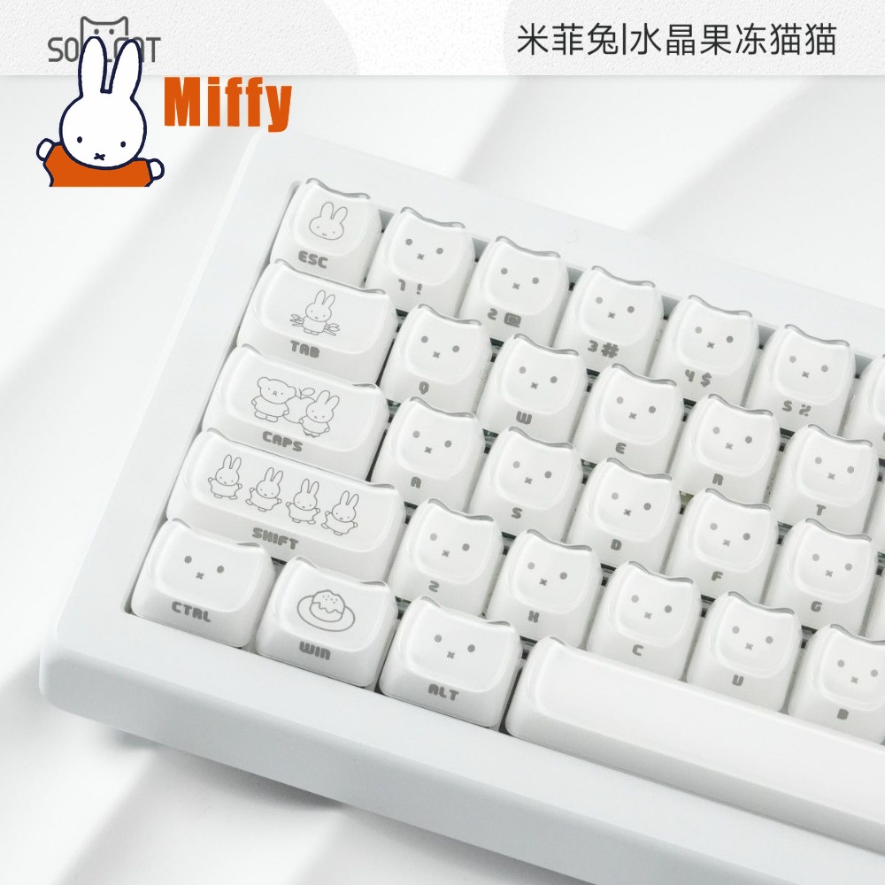 Kawaii Miffy Keycaps Sevimli T - Gaming Accessories Aesthetic incelemesi ve fiyatı