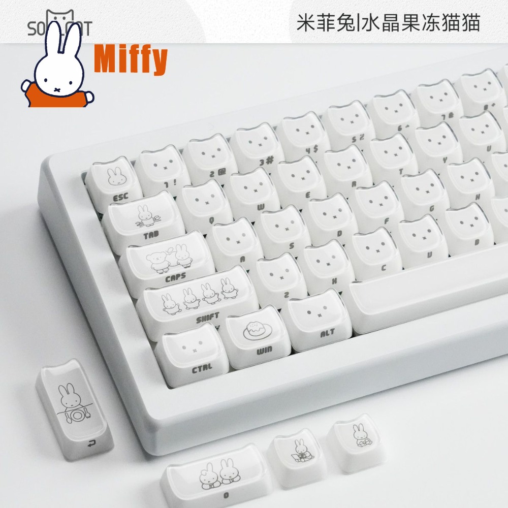 Kawaii Miffy Keycaps Sevimli T - Gaming Accessories Aesthetic incelemesi ve fiyatı