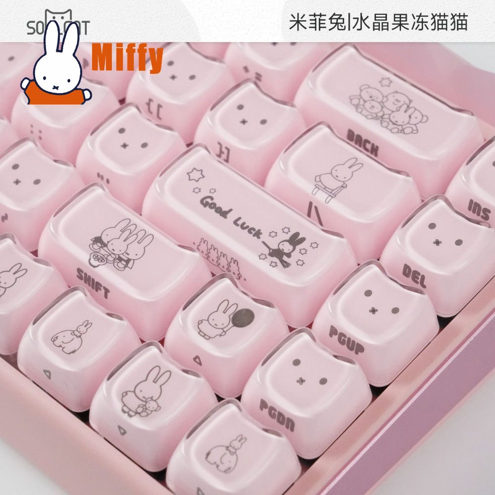 Kawaii Miffy Keycaps Sevimli T - Gaming Accessories Aesthetic incelemesi ve fiyatı